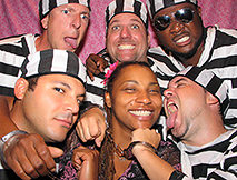 jail themed photo booth