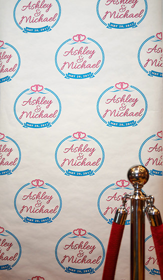 wedding step and repeat backdrop